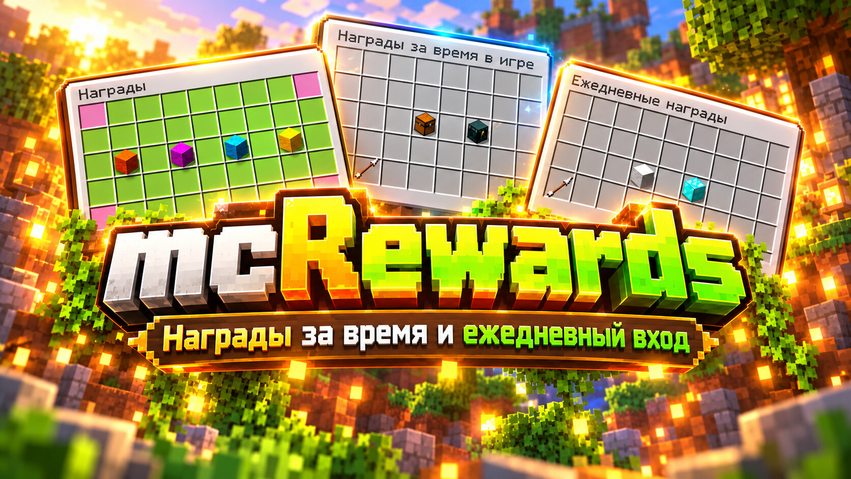 mcRewards - Награды за время в игре