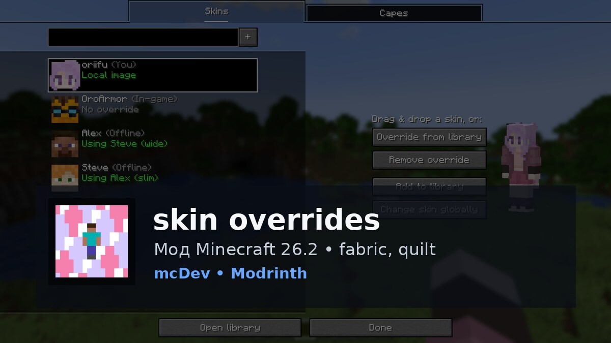 skin overrides